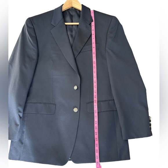 MICHAEL Michael Kors Black 100% Wool 2 Button Blazer Sport Coats Size: 40R - Picture 12 of 16